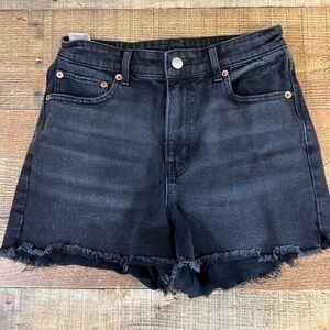 American Eagle Shorts Womens 4 Highest Rise 90s Boyfriend Black Cotton Denim